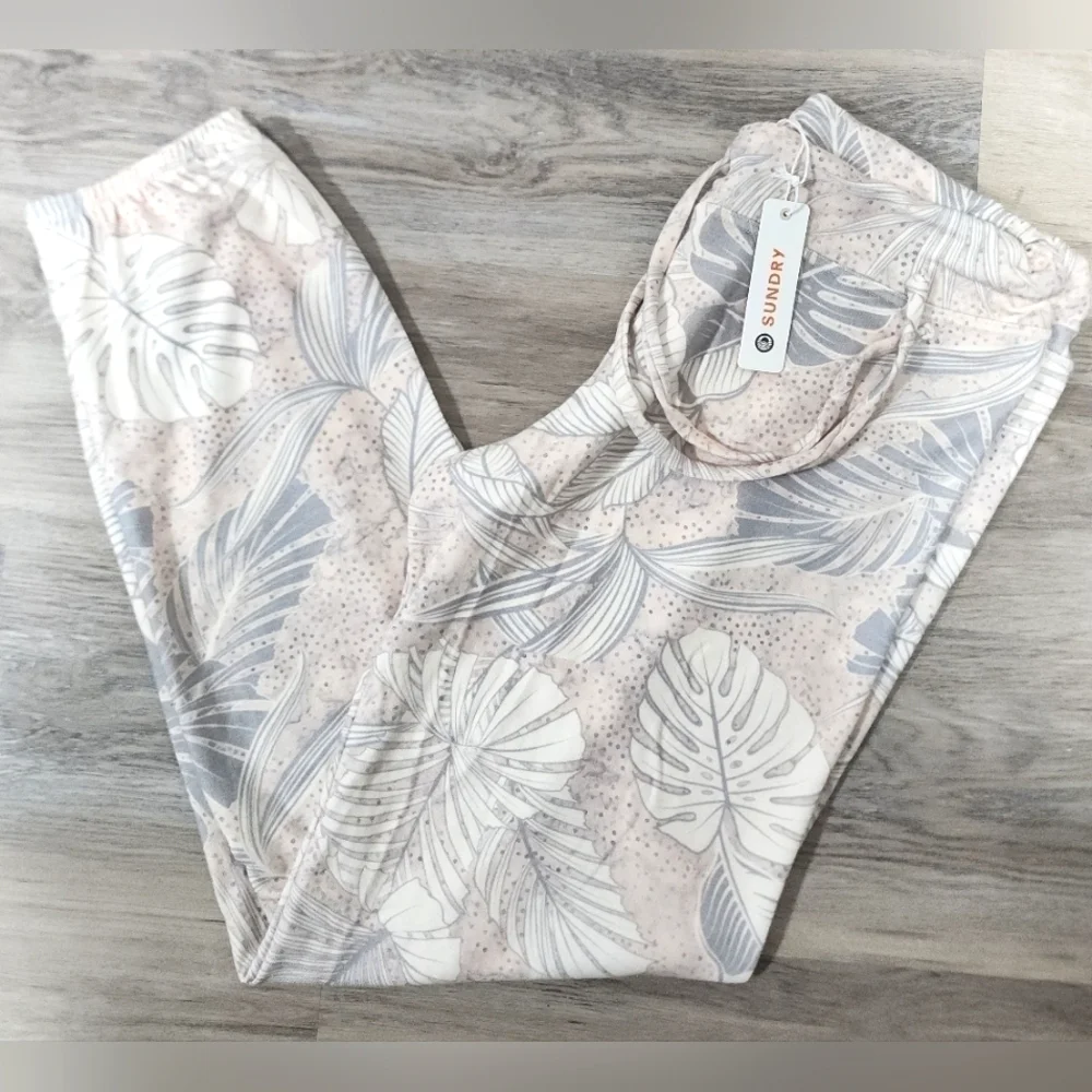 Sundry Palm Tree Printed Joggers Size 1 / Small New With Tags - Picture 5 of 8